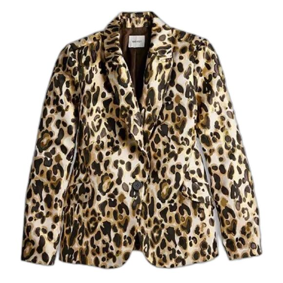 Nine West Skirt Suit Size XXL Leopard Jacquard 2-Piece Set Blazer & Skirt NWT - Picture 4 of 15